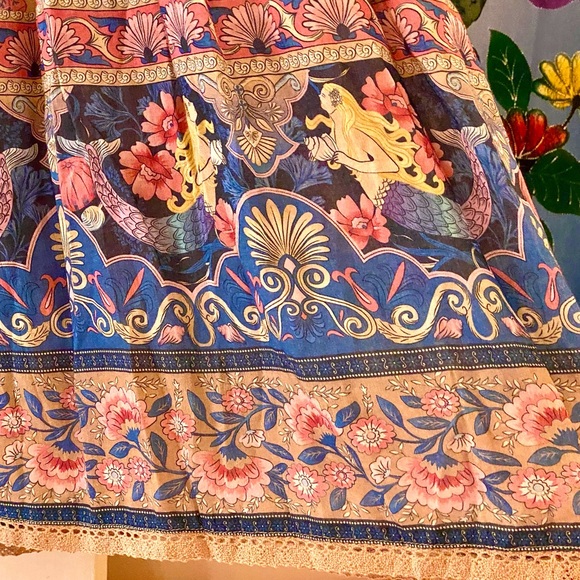 🌺🎉HP🎉🌺 NWOT Spell & The Gypsy Seashell Babydoll Midi Dress - Picture 13 of 16